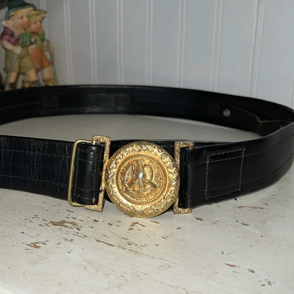 Vintage WWII Military officers belt brass